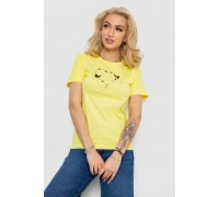 Футболка жіноча з принтом, колір жовтий, 238R559