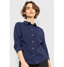 Блуза класична, колір темно-синій, 230R100-1