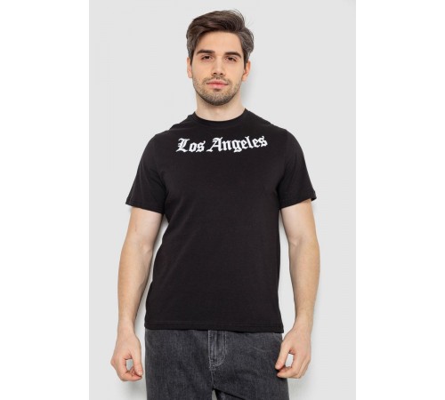 Футболка мужская с принтом, цвет черный, 241R1904