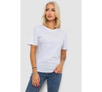 Футболка женская однотонная, цвет белый, 238R112