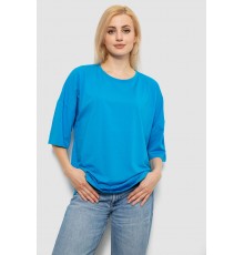Футболка жіноча однотонна, колір блакитний, 244R2023