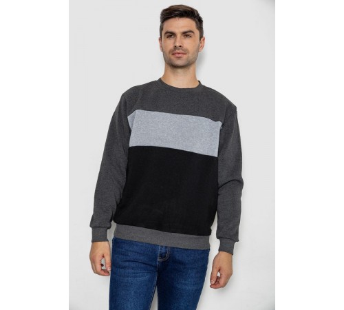 Батник мужской на флисе, цвет темно-серый, 244R2349