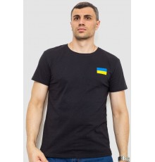 Футболка чоловіча патріотична, колір чорний, 226R040