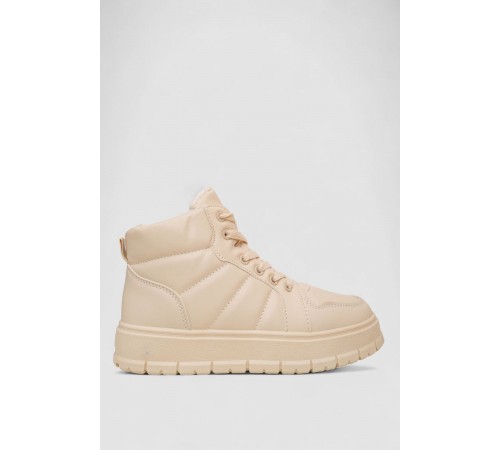 Кросівки жіночі зимові на хутрі, колір бежевий, 248RMB02