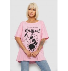 Футболка женская с принтом, цвет розовый, 244R6005-1