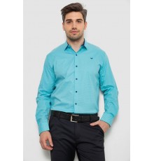 Рубашка мужская с принтом, цвет бирюзовый, 214R7401