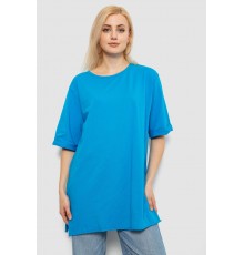 Футболка жіноча однотонна, колір бірюзовий, 244R2024-5