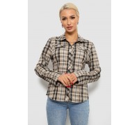 Сорочка жіноча в клітку, колір бежевий, 230R064-1