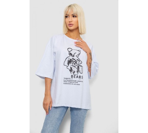 Футболка жіноча з принтом, колір білий, 244R2029-5
