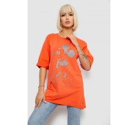Футболка женская с принтом, цвет оранжевый, 244R1023