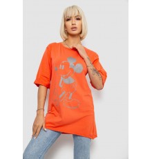 Футболка женская с принтом, цвет оранжевый, 244R1023