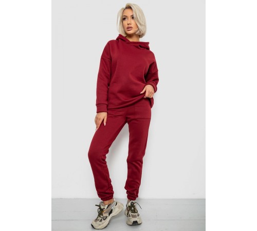 Спортивний костюм жіночий на флісі, колір бордовий, 257R88