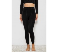 Лосини однотонні на флісі, колір чорний, 244R1710