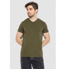 Футболка мужская однотонная базовая, цвет хаки, 244R2409