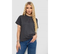 Футболка жіноча однотонна, колір темно-сірий, 238R111