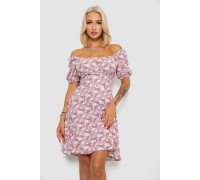 Сукня софт з принтом 230R01005, колір пудровий, 230R0105