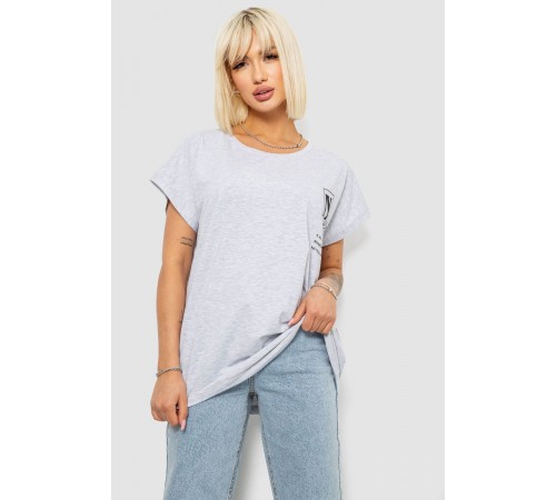 Футболка жіноча з принтом, колір сірий, 244R2430