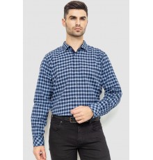 Рубашка мужская в клетку байковая, цвет сине-голубой, 214R115-35-195