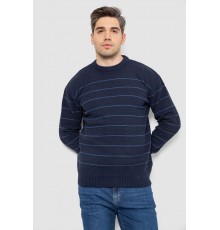 Свитер мужской в полоску, цвет темно-синий, 161R1057