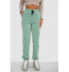Спортивні штани жіночі на флісі, колір м'ятний, 238R57011