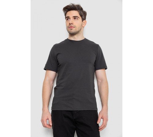 Футболка мужская с принтом, цвет темно-серый, 241R1907