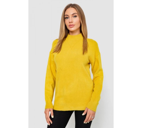 Светр жіночий вовняний, колір гірчичний, 244R0390