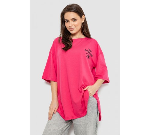 Футболка женская с принтом, цвет розовый, 244R2030