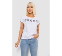 Футболка жіноча з принтом, колір білий, 244R2038