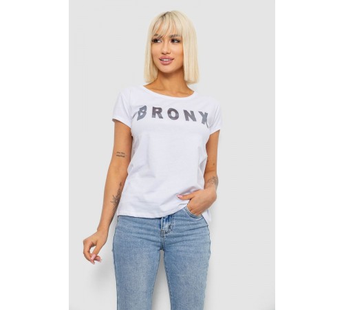Футболка жіноча з принтом, колір білий, 244R2038