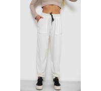 Штаны женские велюровые, цвет молочный, 238R58168