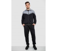 Спортивный костюм мужской, цвет серо-черный, 244R9147