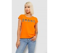Футболка женская с принтом, цвет оранжевый, 244R2038