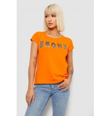 Футболка жіноча з принтом, колір помаранчевий, 244R2038