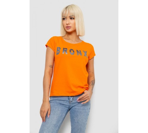 Футболка жіноча з принтом, колір помаранчевий, 244R2038