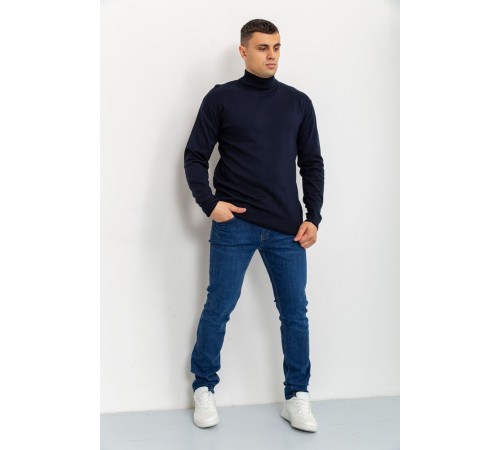 Светр чоловічий однотонний, колір темно-синій, 161R1770