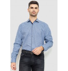 Рубашка мужская в клетку байковая, цвет сине-белый, 214R115-35-193