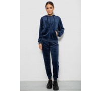 Спортивный костюм женский велюровый, цвет синий, 244R9135