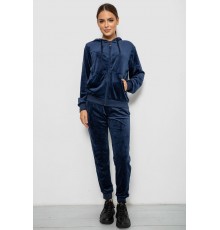 Спортивний костюм жіночий велюровий, колір синій, 244R9135