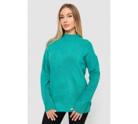 Свитер женский шерстяной, цвет зеленый, 244R0390