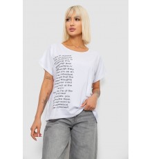 Футболка жіноча з принтом, колір білий, 244R2039