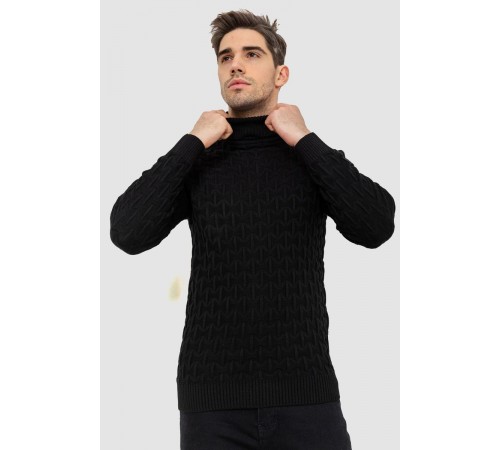 Гольф-свитер мужской, цвет черный, 161R619