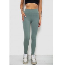 Лосини однотонні у рубчик утеплені на флісі, колір оливковий, 238R605