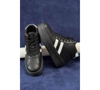 Кросовки женские демисезонные, цвет черно-белый, 248RWA160-5