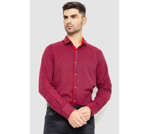 Рубашка мужская в клеку байковая, цвет красно-синий, 214R99-33-022