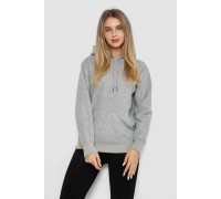 Худі жіночий на флісі, колір сірий, 242R053