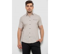 Рубашка мужская с принтом, цвет бежевый, 214R7332