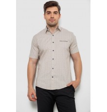 Рубашка мужская с принтом, цвет бежевый, 214R7332