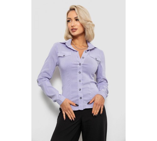 Сорочка класична в смужку, колір бузковий, 230R641-5