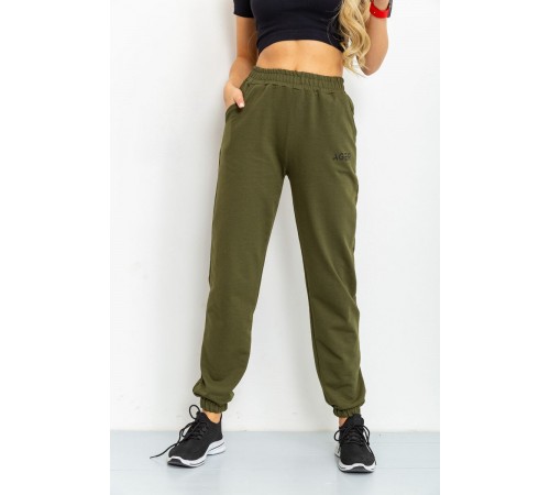 Спорт штани жіночі, колір темно-зелений, 206R001