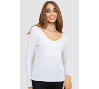 Тонкий жіночий лонгслів, колір білий, 186R128